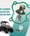 Hisun Gearshift Fan Gear Set Driven for Axis 500 700 UTVs OEM Replacement 23320 004 000 and 23330 004 0000 Fits Carb and EFI Models Bighorn MSU Series Massimo SuperMach TSC Menards, gear set with gasket and bolt
