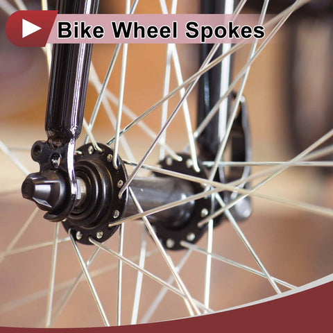 38 Pack 13G Bicycle Spokes 205mm Black Carbon Steel Wheel Spokes For Replacement And Wheel Truing Built Heavy Duty