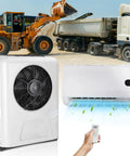 12V DC Truck Cab Air Conditioner With Brushless Motor Split Mini APU Unit for Semi Trucks cooling at construction site