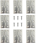 Heavy Duty 3 Inch Door Hinges Brushed Nickel Stainless Steel Set Bulletproof For Cabinets Furniture Doors Woodworking Hardware Pack includes eight hinges and screws.