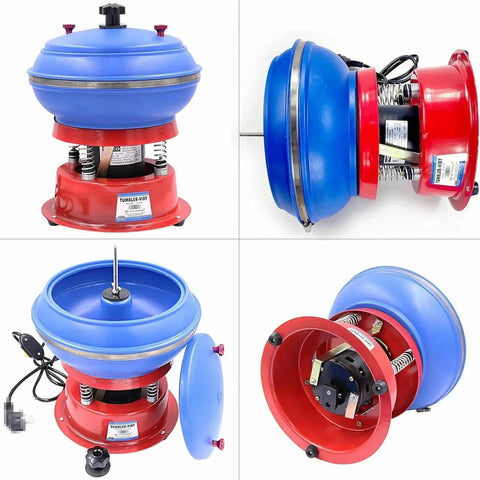 Get That Butter Smooth Finish With This 3.5 Liter Benchtop Vibratory Tumbler Polisher with 90W motor and blue rubber liner.