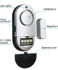 8 Pack Door And Window Alarm Sensor Set With 120dB Siren, Battery Powered No Wiring Home Security Alarm System for doors and windows