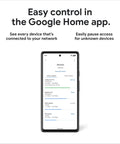Smartphone displaying Google Home app interface for controlling WiFi Pro Mesh Router With WiFi 6E Speed Ultra Fast Rock Solid Connection