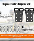 Adjustable Wingspan Extender For Aero Bars And Triathlon Handlebar Systems Aluminum Construction Replaces Arm Cup Extenders
