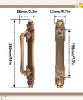 European Style Antique Door Handle Zinc Alloy Barn Door Pull for Cabinets, bronze finish with dimensions