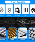 Front view: 6-pack drill and tap bit set with anti-rust black coating, 1/4 in hex shank, SAE 6-32nc to 1/4-20nc, in case