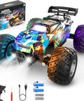 Rad 2WD Off Road RC Truck With Bright LED Headlights And Body Lights All Terrain Remote Control Car Reaches 20 KMH 2.4GHz