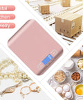 Digital Shipping Scale For Home And Small Business Portable 5kg 1g Postal Scale In Stainless Steel With LCD Display Pink