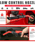 Grab And Go Battery Powered Transfer Pump Portable Cordless Electric Siphon For Gas Diesel And Water Quick Flow With Extended Hose showing flow control nozzle for manual flow adjustment.
