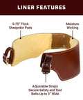 Belt Liner With Sheepskin For All Day Comfort On Heavy Duty Tool Belts Cushioned Pad With Adjustable Straps And Moisture Wicking