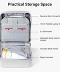 Open view of 16 Inch Underseat Carry On Luggage With Spinner Wheels Hard Shell Suitcase For Airline Approved TSA Travel Gear Lightweight 29L