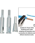 Quick Strip And Twist Drill Bit Kit For Electricians High Speed Steel Wire Stripping Tool, three drill bits for easy wiring.
