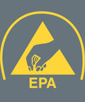ESD-safe symbol on gray background for Kraftform ESD 1569 Hexagon Nutspinner Screwdriver With 5mm Head And 60mm Blade Length