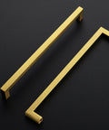 10 Inch Brushed Brass Cabinet Pulls 30 Pack Square Bar Kitchen Handles Gold Hardware For Cabinets And Drawers Easy Install Durable Metal