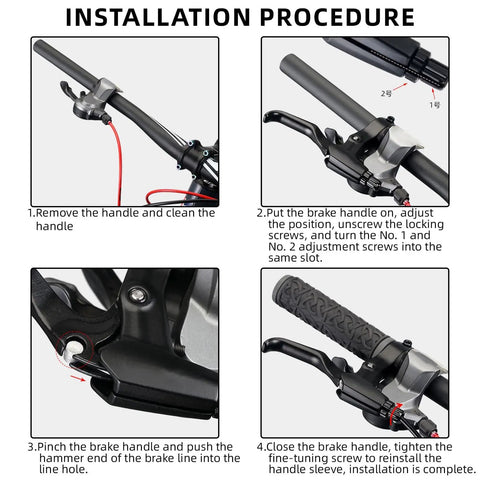 Installation guide for Universal 22mm Bike Brake Levers Set For Road Mountain BMX And Hybrid Bikes Aluminum Handbrake Levers.