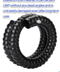 Industrial Fume Extraction Arm With 3 Inch Connector And 360 Degree Flexible Hose For Workshop Dust Removal showing flexible black hose made of POM material.