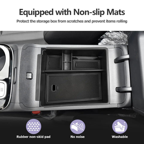 Center Console Organizer for 2022 2023 2024 2025 2026 Hyundai Tucson SEL SE XRT Armrest Storage Box with non-slip mats