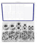 Heavy Duty Stainless Steel Flat Washer Set 1250 Pieces Assortment Kit With Sizes M2 Through M12 For Home Shop Auto And Outdoor Repairs A Workhorse For Everyday Fixes Built To Last in storage case