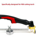 Magnetic Circle Cutting Guide with compass wheel jig and P80 torch attachment for plasma cutters, adjustable 10 to 100 cm diameter.