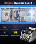 Mixed Denomination Money Counter For Businesses With Multi Currency Support And Value Counting That Counts Fast Like A Boss, showing bill detection methods