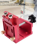Pocket Hole Jig Kit Pro Grade With 3 In 1 Adjustable Drill Guides Portable Aluminum Alloy Woodworking Joint Angle Tool