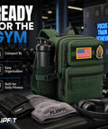 9L Mini Tactical Backpack For Men And Women in gym setting, Lightweight Waterproof 1000D Oxford Gear Bag for Gym, Hiking, Travel and Camping
