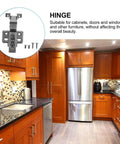 4 Pack Black Hydraulic Aluminum Frame Cabinet Hinges With No Slam Soft Close For Glass Doors And European Concealed Corner Cabinets In Kitchen And Wardrobe Smooth Silent Stainless Steel Hardware with kitchen view