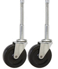 2 Inch Ladder Caster Set Of 2 Spring Loaded Swivel Casters With Five Sixteenths Inch Threaded Stem 160 Lb Capacity Per Set