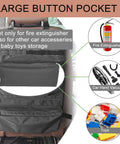 Backseat Organizer With Car Fire Extinguisher Storage And MOLLE Panel Back Seat Cover for F150 Truck with large pocket