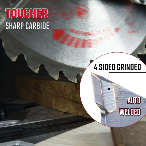 5-1/2-inch carbide-tipped circular saw blade; auto-welded, 4-sided grind for wood and plastics