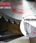 Heavy Duty 6 1/2 Inch Circular Saw Blade With 5/8 Inch Arbor And 24 Or 60 Tooth Tungsten Carbide Tips That Kick Serious Butt On Lumber And Crisp Trim Work Daily close-up showing sharp carbide teeth and 4 sided grinding.