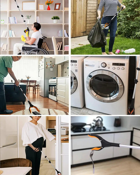 38 Inch Extra Long Reacher Grabber Tool With 360 Degree Rotating Anti Slip Jaw, Lightweight Yet Heavy Duty Reaching Aid For Elderly And Everyday Chores Easy Grab