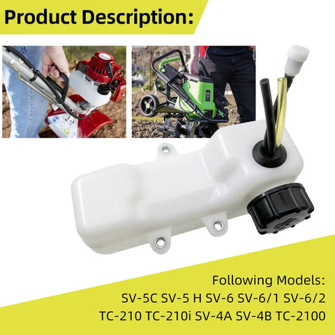 Fuel Tank Replacement Kit A350000300 For Mantis Two Cycle Trimmers With 3 Hole Grommet And Three Fuel Hoses Plus Cap P100006640