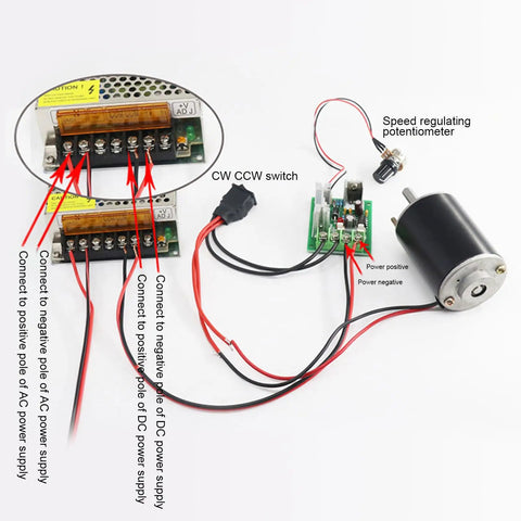 12V 3500RPM DC Motor With Permanent Magnet Beast High Speed CW CCW 30W Output Low Noise Smooth Running For RC Cars Wiring Setup