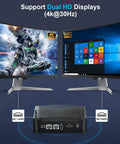 Slick Industrial Mini PC With An Eighth Gen Intel Core I5-8260U Chip paired to dual HD displays for smooth multitasking.