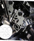150 Pieces 304 Stainless Steel C Shaped Snap Rings Shaft Retaining Assortment Kit shown in mechanical application