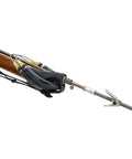 Wood Mahogany Spearfishing Kit With 42 Inch Spear Gun, Double Barb Rock Point Tip, Hardened Stainless Steel Shaft 5/16
