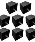 8 Pack Square Plastic Sofa Feet With Threaded 3 Inch Adjustable Furniture Legs For Sofas And Benches Durable Metal Base Levelers