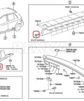 Diagram showing parts list for Toyota and Lexus with bolts. Focus: Boss 30 Piece Bumper Cover Bolt Kit For Toyota And Lexus Models 90159-60498.