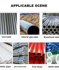 Applicable scene with various pipes: iron, natural gas, aluminum, plastic, galvanized, fire hose, and water pipe.