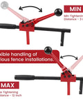Heavy Duty Chain Link Fence Stretcher Tool With Ratcheting Puller And Tensioner For Woven Wire And Barbed Wire One Person Operation adjustment view