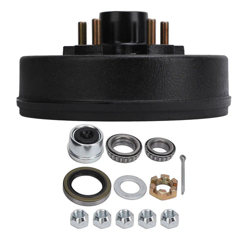 Genuine Heavy Duty 10 Inch Trailer Brake Hub Drum With 5 Bolts And 5 On 4.5 Inch Pattern For 3500 Lbs Trailers Anti Corrosion Hub Assembly components and accessories.