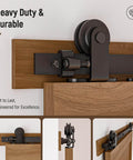 4 Foot Sliding Barn Door Hardware Kit Heavy Duty Built To Last Black T Shaped Track System for 24 Inch Door Panel