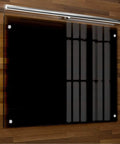 Six Piece Picture Frame Hardware Kit with Silver Iron bar mounted on wooden wall for solid frame support