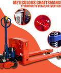 Ultra Heavy Duty Electric Pallet Jack Truck With Massive 17600 Lb Capacity Rock Solid Steel Frame And Lithium Battery Power For Warehouse Work, detailed view highlighting craftsmanship and mechanical components.