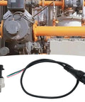 Go-To 200 Psi Fuel Pressure Transducer Sensor With Connector 1/8-27 NPT Thread Stainless Steel shown with industrial pipeline