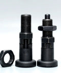 Top Shelf M12 Ball Nose Spring Plunger With Self Locking Adjustment Knob Premium Carbon Steel Core, two plungers with nuts.