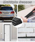Pro Grade Foam Backer Rods 12 Pack for Expansion Joints shown in car, window, door, and wall applications.