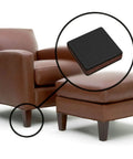 Non Slip GorillaPads 2 Inch Square Furniture Pads Grippers Set Of 8 Black Leg Floor Protectors under chair and ottoman