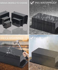 Junction Box ABS Plastic Weatherproof IP65 Project Enclosure With Fixed Ear Black 3.94 X 2.68 X 1.97 Inch Pack Of 2 Built Tough